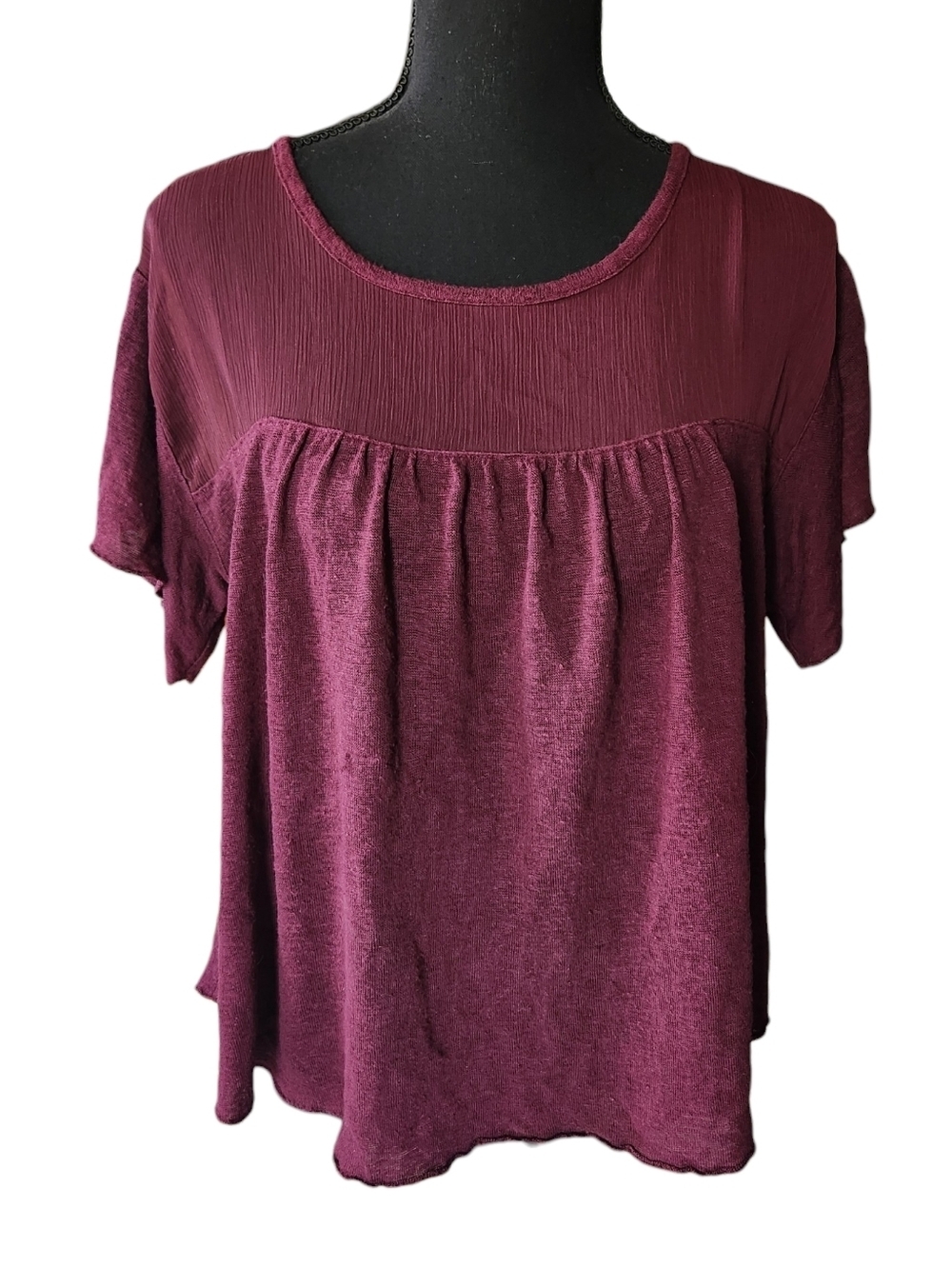 2010s Aeropostale Chiffon Flowy  Babydoll Top Sz M